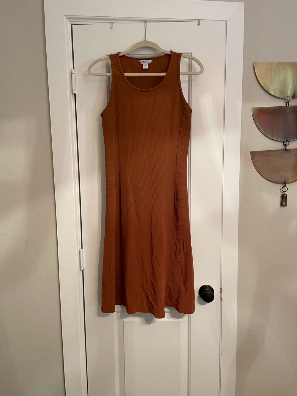 Athleta Rust Sleeveless Midi Dress